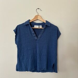 Calypso St. Barth Navy Button Down Shirt